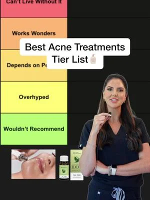 Best Acne Treatments Tier List 🧴 #renewoklahoma #aesthetics #tierlist #skincare #acne 