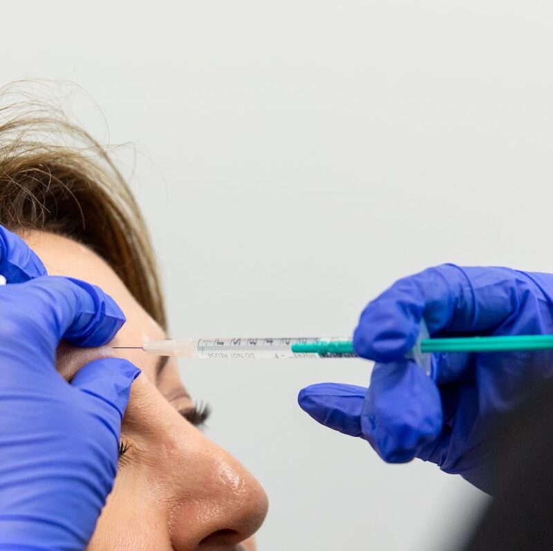 patient getting a Botox injection