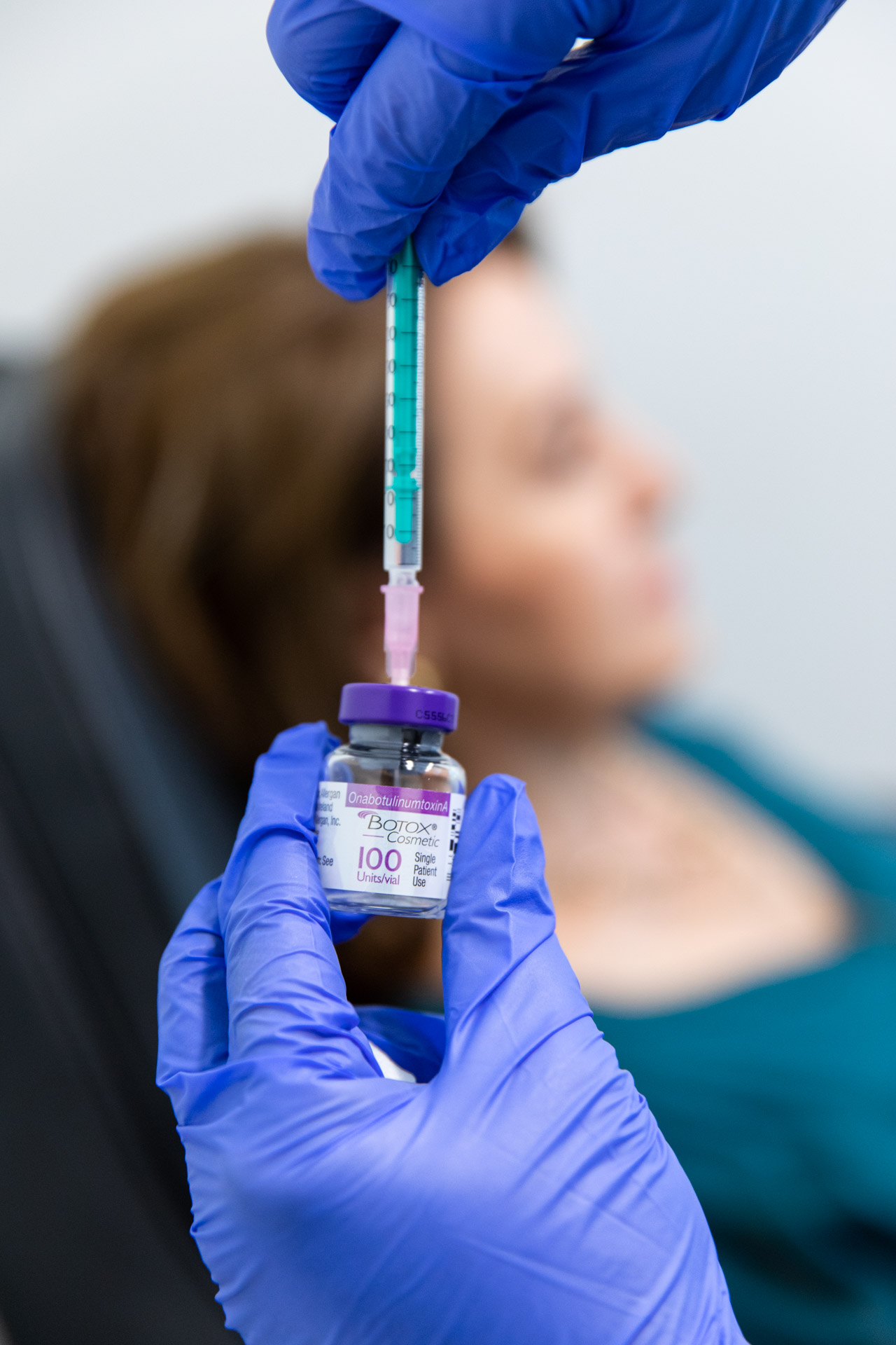 a close up of bottle of botox, a wrinkle relaxer in oklahoma city