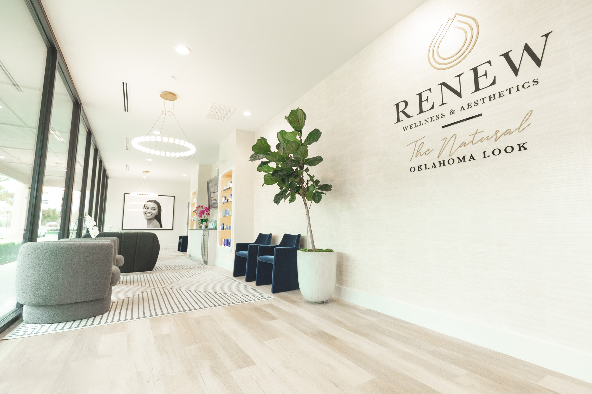 Renew Wellness & Aesthetics medical spa in Oklahoma City patient lounge