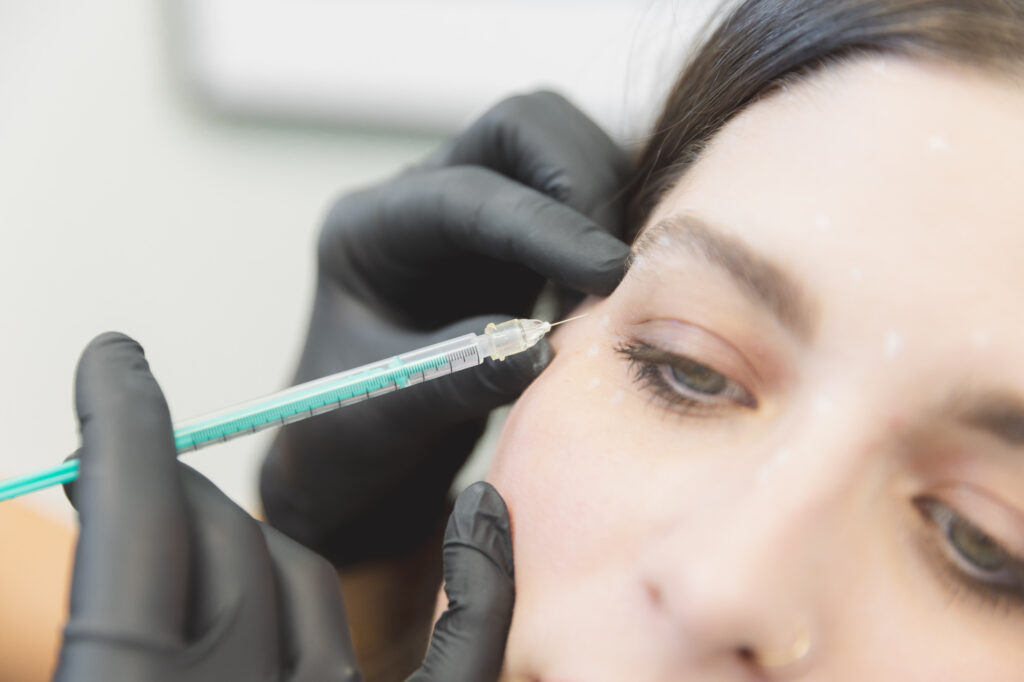 injecting botox into eye area