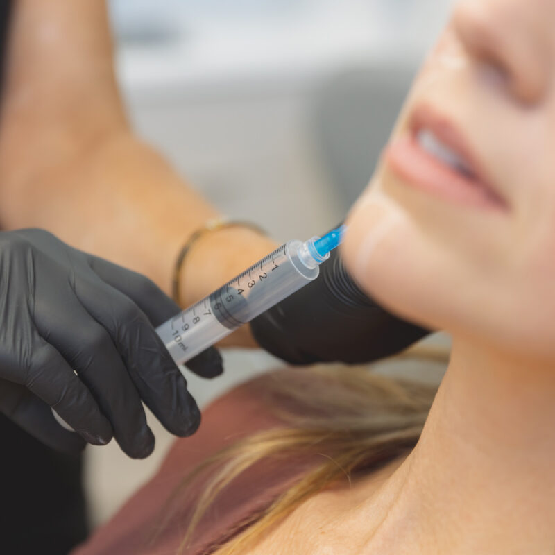woman getting scupltra treatment in Oklahoma City