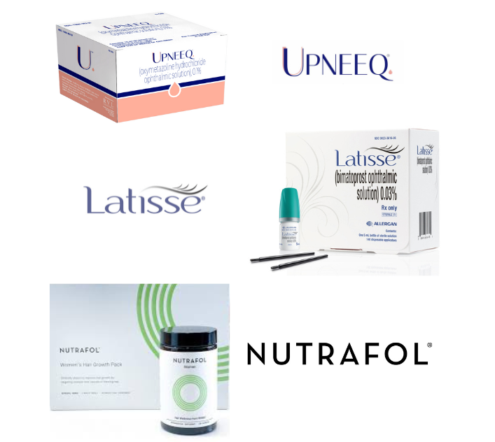 upneeq, latisse, nutrafol products