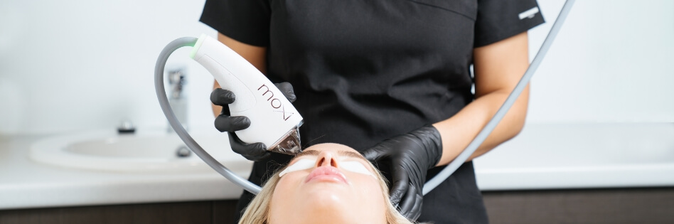 Moxi Laser Treatment in Oklahoma City reduces pigment and improves the skin's tone and texture